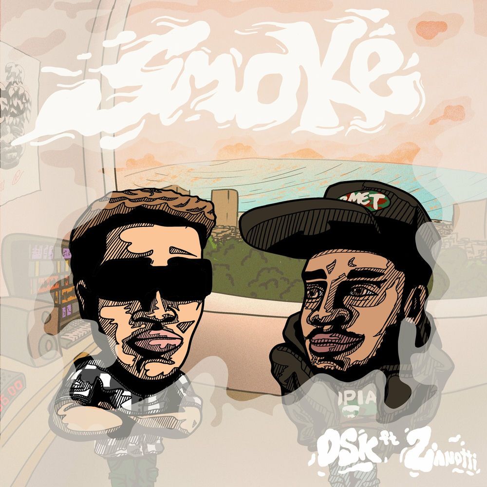 Smoke cover: illustrated OSK and Zanotti under smoky bubble lettering.